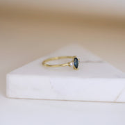 Picture of 14k gold marquise blue sapphire with