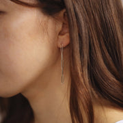 Picture of paper clip drop dangle earrings round