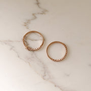 Picture of bezel set diamond ring half eternity