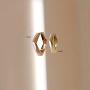 Picture of thick square huggie earrings bold