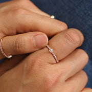 Picture of diamond band ring bezel diamond ring