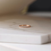 Picture of bezel set diamond ring half eternity