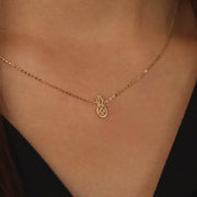 Picture of pineapple charm necklace dainty