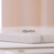 Picture of chunky diamond huggie earrings wide