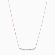 Picture of diamond necklace curved bar diamond