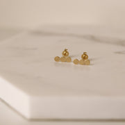 Picture of triple circle gold earrings simple round