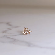 Picture of diamond cut star stud earrings 14k gold