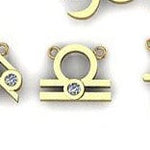 Load image into Gallery viewer, Picture of libra zodiac sign diamond ring libra
