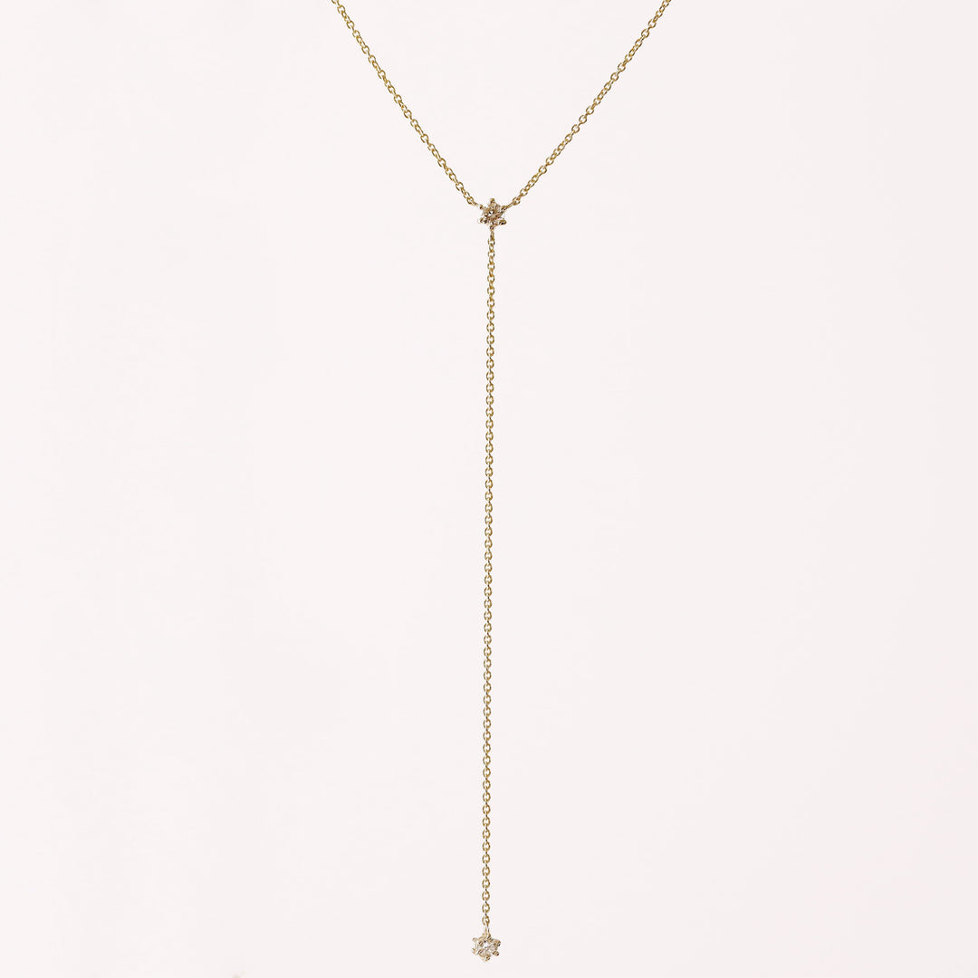 Picture of prong set diamond lariat necklace long y