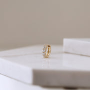 Picture of chunky diamond huggie earrings wide