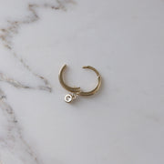 Picture of diamond earrings 11mm huggie earrings