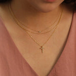 Load image into Gallery viewer, Picture of diamond cross necklace cross necklace
