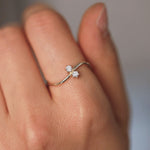 Load image into Gallery viewer, Picture of diamonds ring double diamond ring twin
