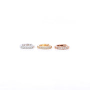 Picture of diamond huggie earrings 8mm diamond hoop