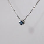 Load image into Gallery viewer, Picture of blue diamond necklace blue diamond
