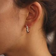 Picture of diamond cut rectangular oval hoop