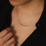 Picture of 14k gold thin bar pendant necklace