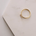 Load image into Gallery viewer, Picture of 14k solid gold morganite solitaire ring
