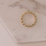 Picture of 14k gold thick bead ring chunky bead