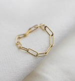 Load image into Gallery viewer, Picture of mini paper clip chain ring minimalist
