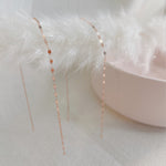 Load image into Gallery viewer, Picture of glitter chain front back drop dangle
