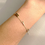 Load image into Gallery viewer, Picture of initial bracelet name bracelet 14k gold
