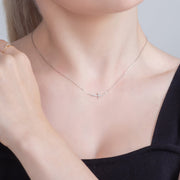 Picture of diamond necklace 14k solid gold diamond