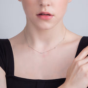 Picture of diamond by the yard necklace 5 bezel