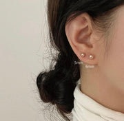 Picture of 10k 14k solid gold ball stud earrings