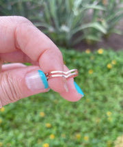 Picture of double chevron ring minimalist ring