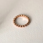 Load image into Gallery viewer, Picture of 14k gold bead ring 14k wedding band bead
