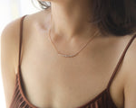 Load image into Gallery viewer, Picture of diamond necklace curved bar diamond 1
