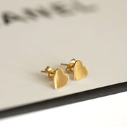 Picture of flat heart stud earrings heart shaped