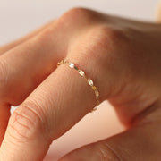 Picture of glitter chain ring minimalist ring