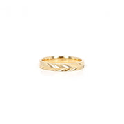 Picture of herringbone eternity ring 14k gold 3mm